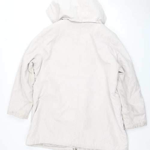 BM Collection Women's Beige L Rain Coat Jacket