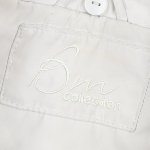 BM Collection Women's Beige L Rain Coat Jacket