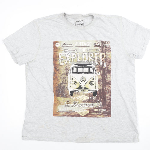 Volkswagen Men's Grey Vintage T-Shirt L