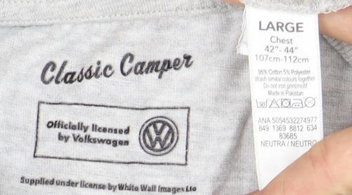 Volkswagen Men's Grey Vintage T-Shirt L