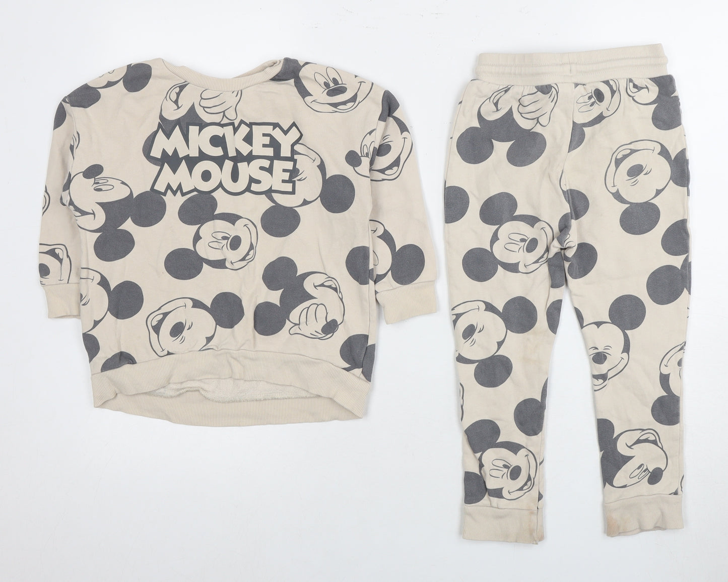 George Girls Beige Mickey Mouse Outfit 3-4 Years