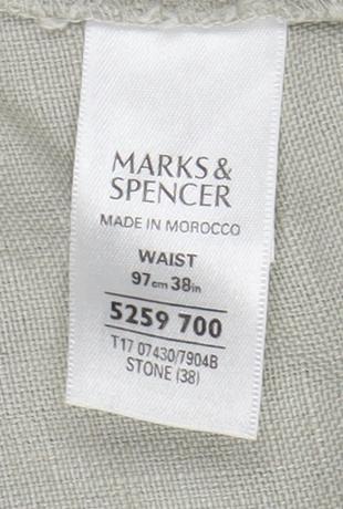 Marks and Spencer Beige Men’s Linen Shorts Size 38