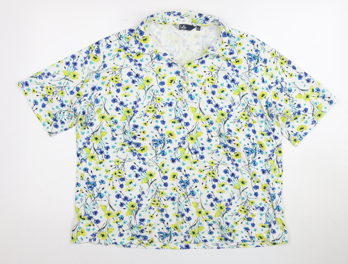 Lela Women's Multicoloured Floral Polo Size 22