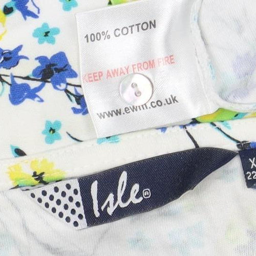Lela Women's Multicoloured Floral Polo Size 22