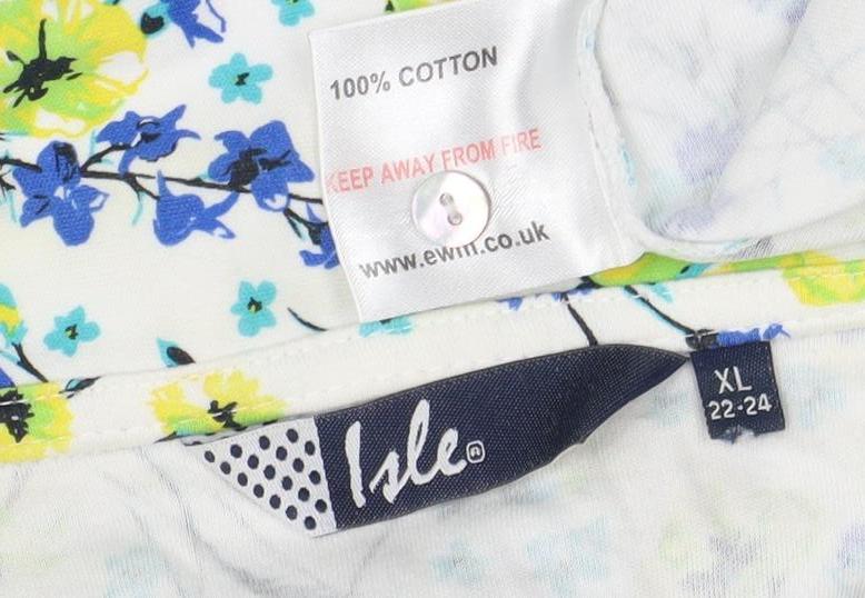 Lela Women's Multicoloured Floral Polo Size 22