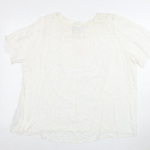 Junarose Women's White Lace Blouse Size 16