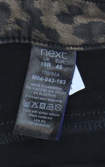 Next Women's Brown Leopard Print Skinny Jeans, Size 18 Plus