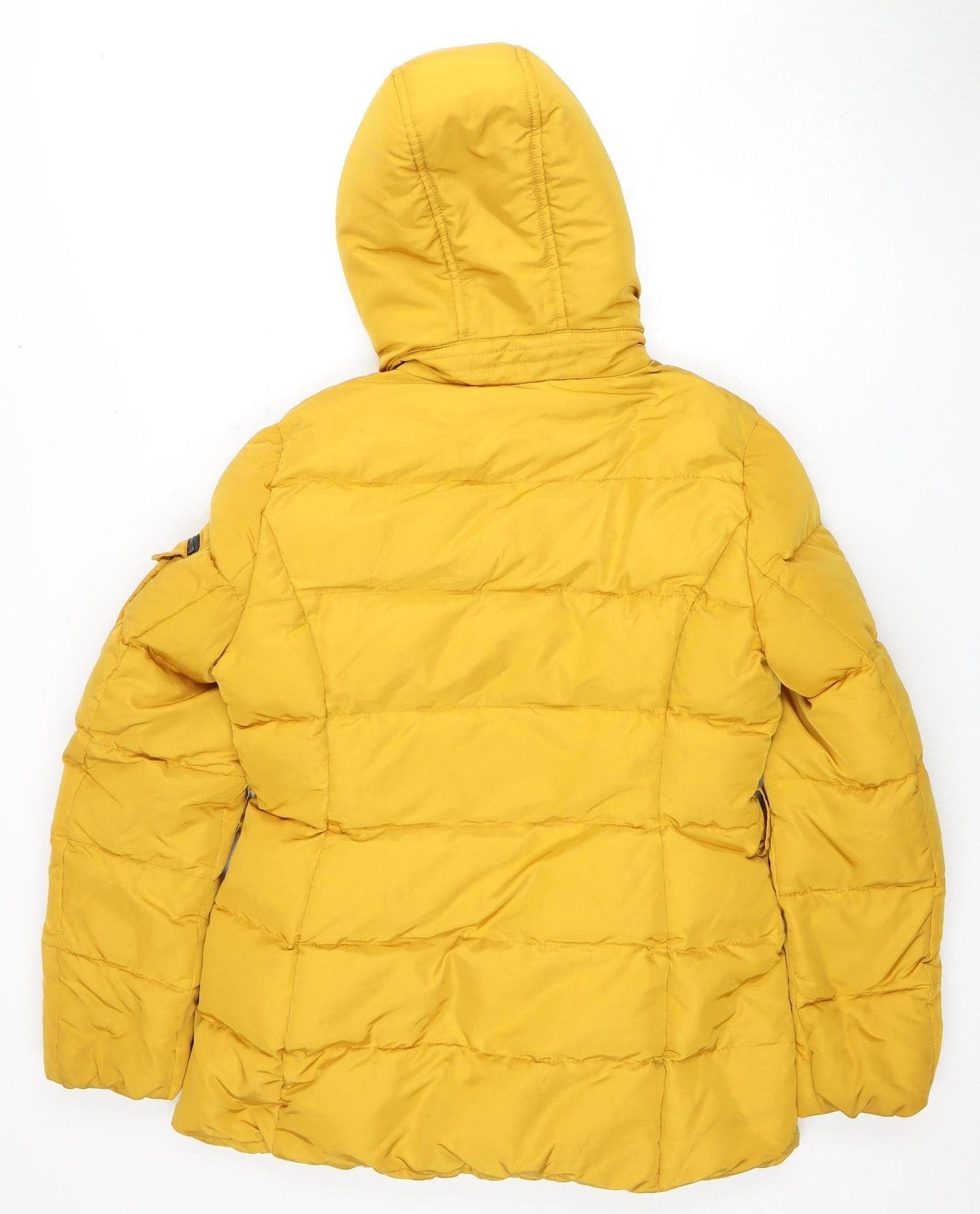 Attentif Women's Yellow Puffer Jacket, Size 14, Hooded