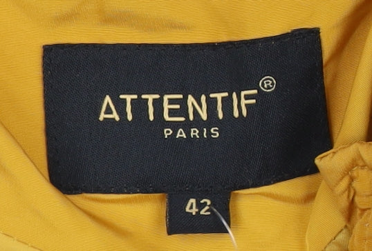 Attentif Women's Yellow Puffer Jacket, Size 14, Hooded