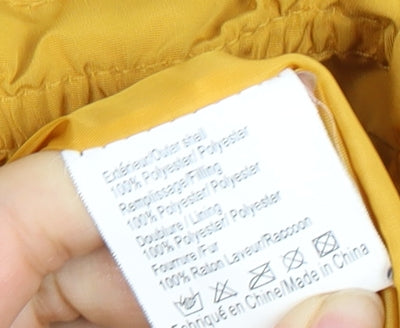 Attentif Women's Yellow Puffer Jacket, Size 14, Hooded