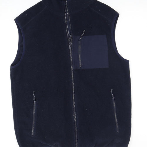 Marks and Spencer Men's Blue Fleece Waistcoat Medium