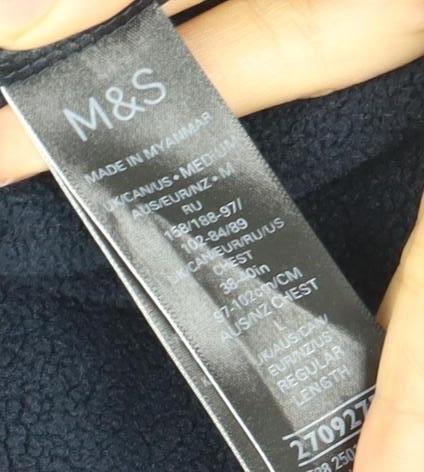 Marks and Spencer Men's Blue Fleece Waistcoat Medium