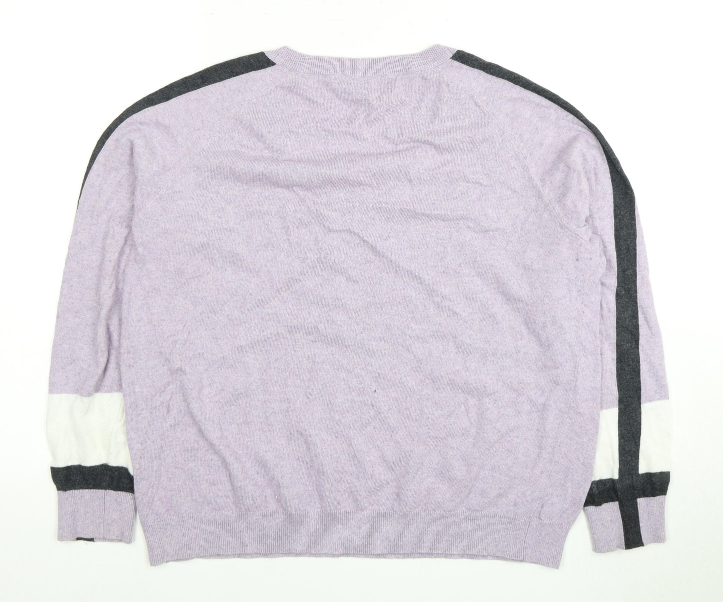 Mint Velvet Women's Purple V-Neck Pullover XL