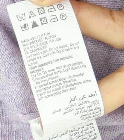 Mint Velvet Women's Purple V-Neck Pullover XL