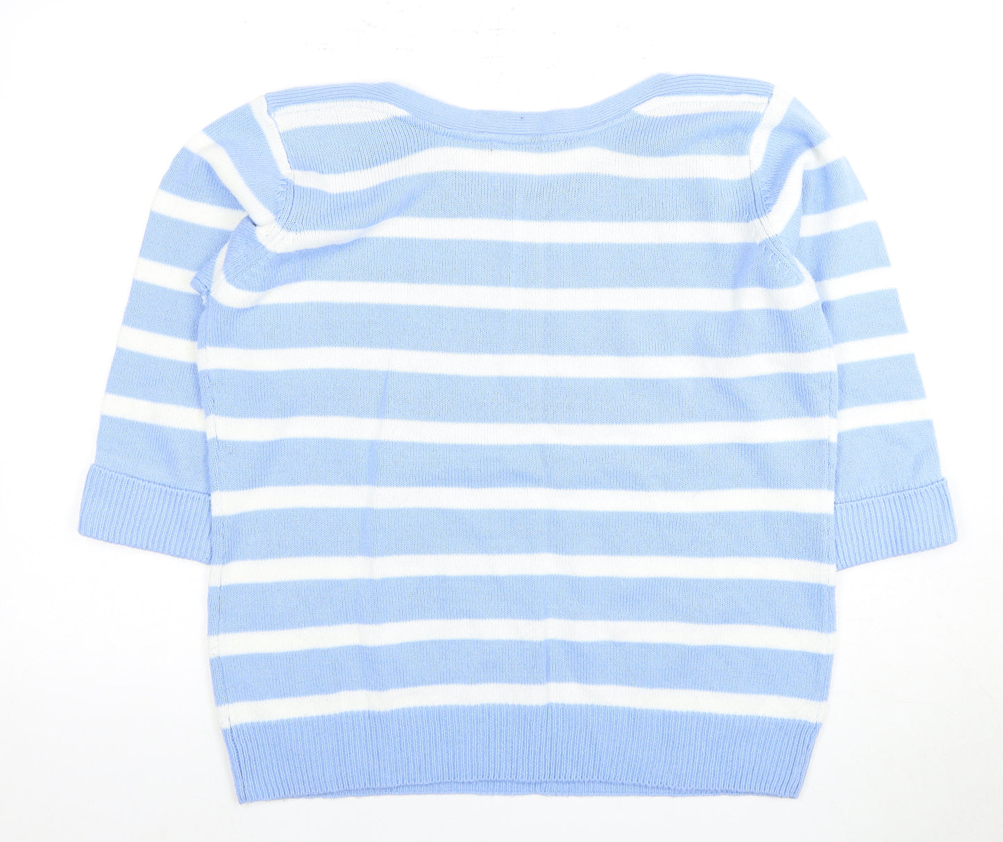 Women's Blue Striped Pullover Jumper, Size 18