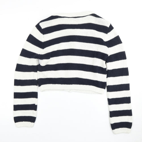 Stradivarius Women's M Multicoloured Striped Cardigan