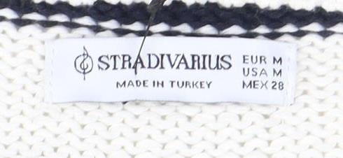 Stradivarius Women's M Multicoloured Striped Cardigan