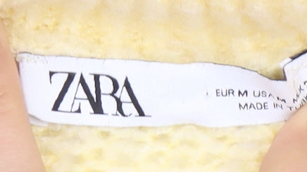 Zara Women's Yellow Pullover High Neck Sleeveless Jumper M
