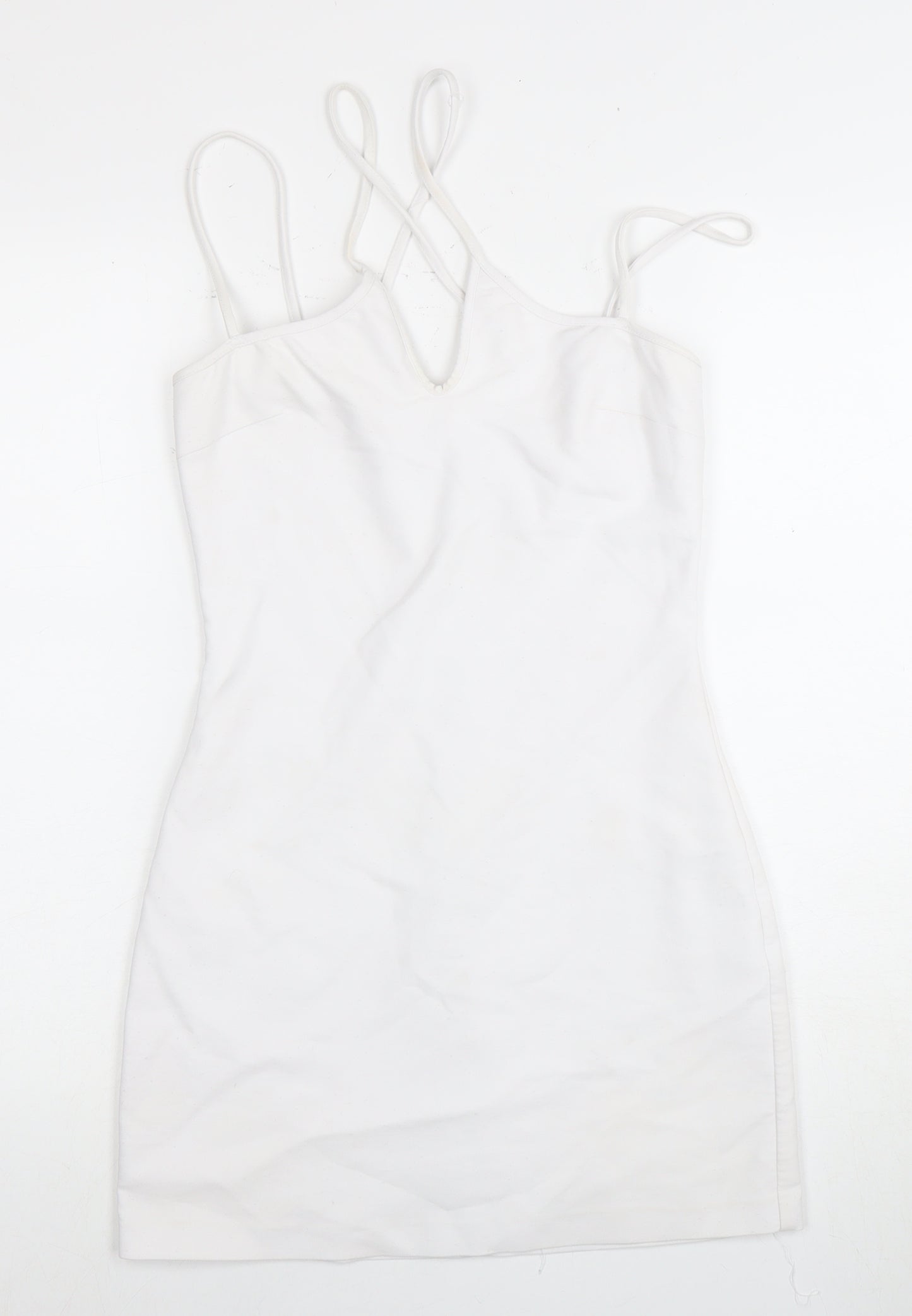 Zara Women's White Bodycon Dress Size 12