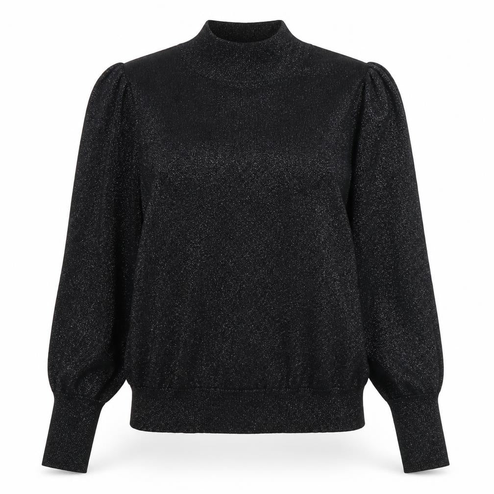 Front view of Marks & Spencer Women's Black Mock Neck Jumper