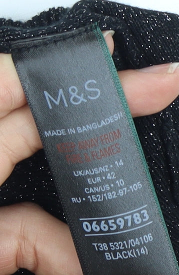 Marks and Spencer Women's Black Mock Neck Jumper