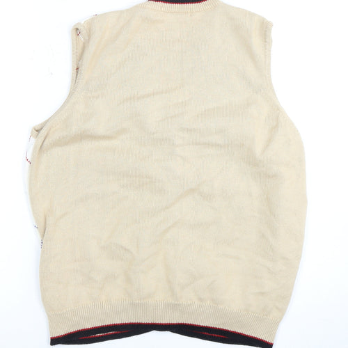 Marks and Spencer Women's Beige Argyle Vest Size 14