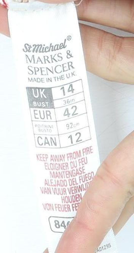 Marks and Spencer Women's Beige Argyle Vest Size 14