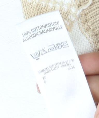 Marks and Spencer Women's Beige Argyle Vest Size 14