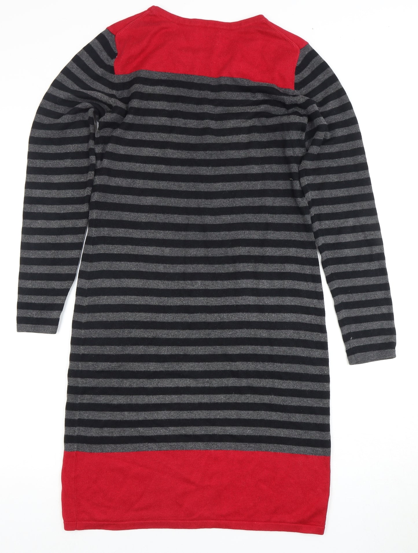 Hobbs Women's Red & Black Striped Shift Dress Size 10