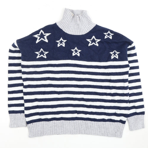 Crew Clothing Women's Multicolour Striped Pullover Jumper - Size 10