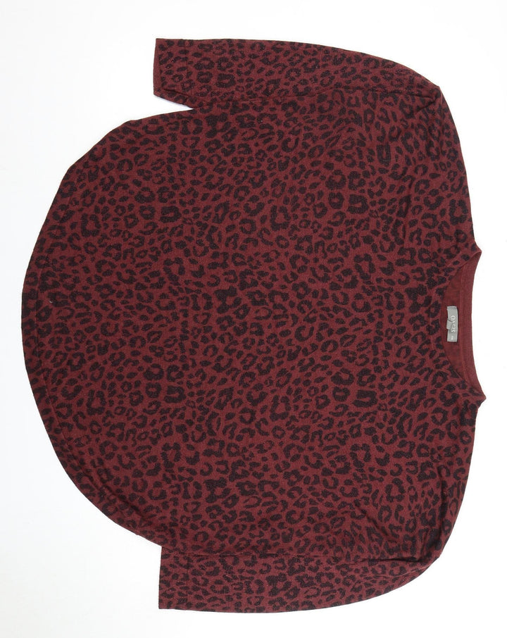 Oasis Women's Multicoloured Animal Print Jumper 2XL