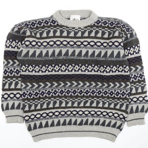 Aitch Unisex Multicoloured Geometric Pullover Jumper