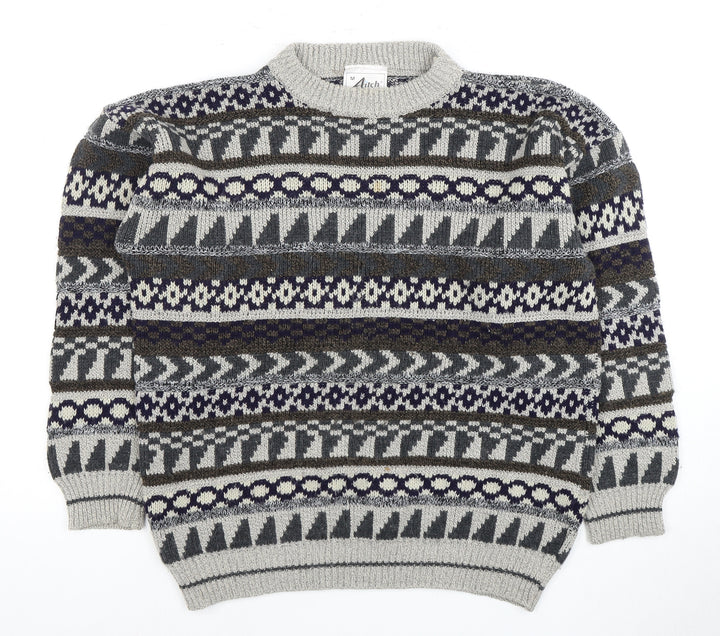 Aitch Unisex Multicoloured Geometric Pullover Jumper