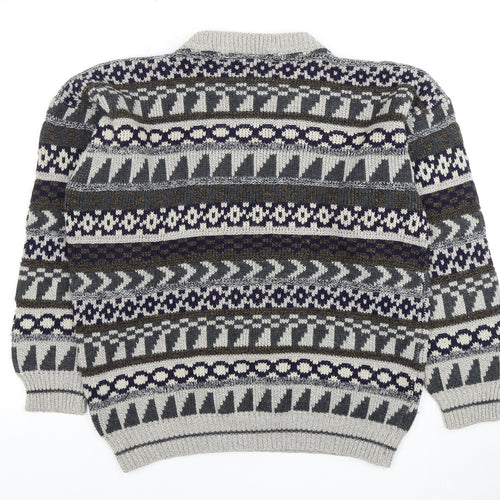 Aitch Unisex Multicoloured Geometric Pullover Jumper