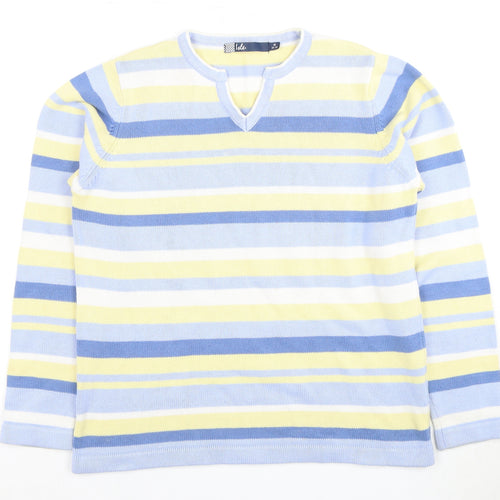 Isle Women's Multicoloured Striped Pullover Jumper M