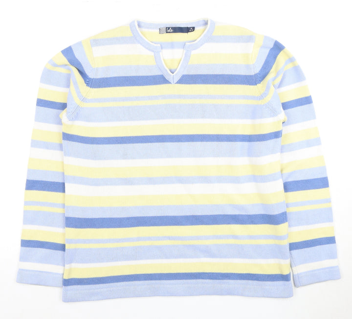 Isle Women's Multicoloured Striped Pullover Jumper M