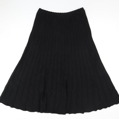 Cotswold Women's Black Pleated Long Skirt, Size S
