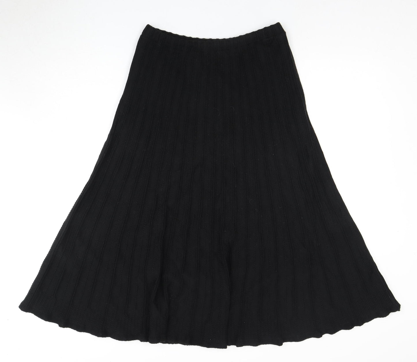 Cotswold Women's Black Pleated Long Skirt, Size S