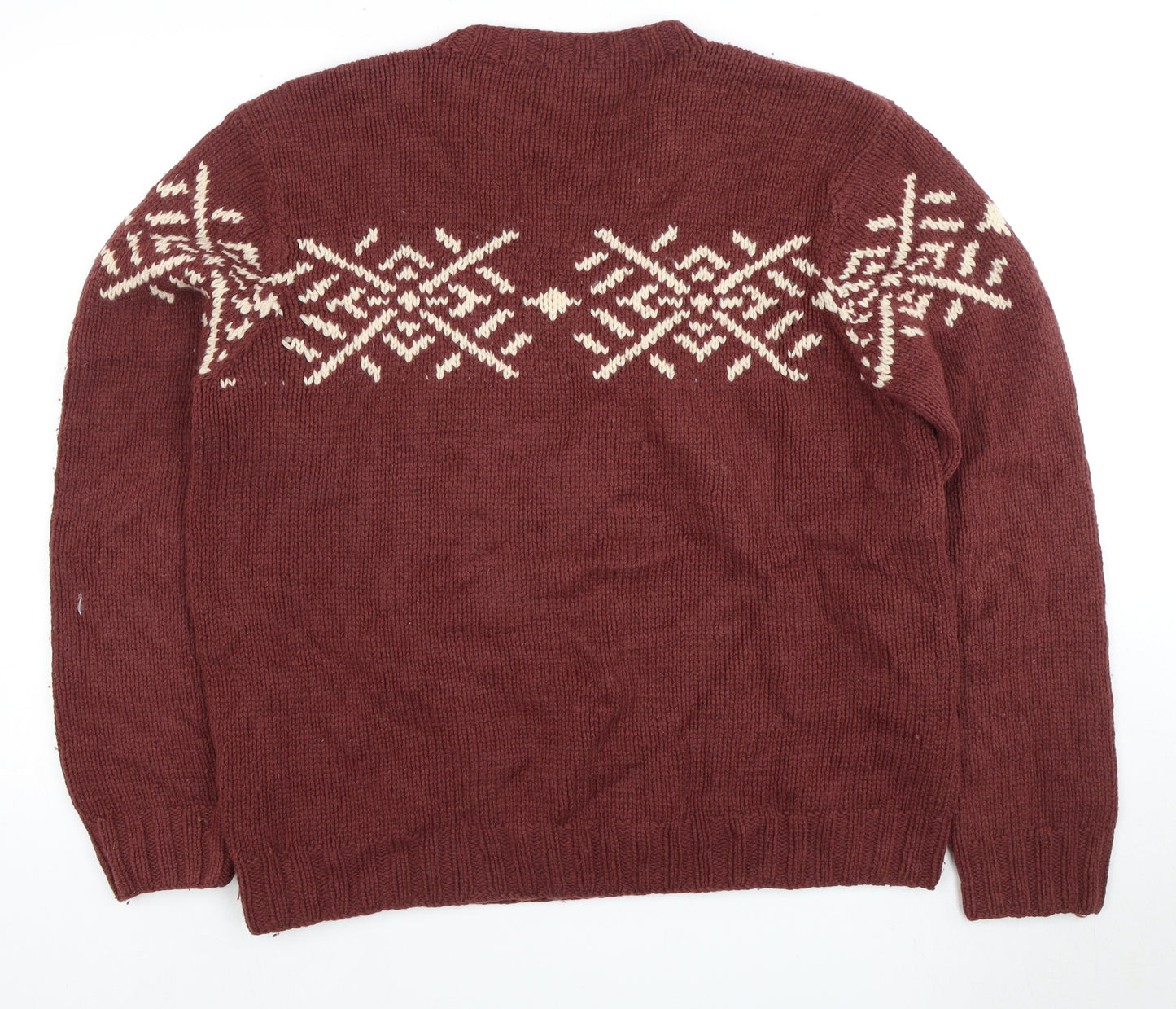 Timberland Men's Red Wool Pullover Jumper, Size L