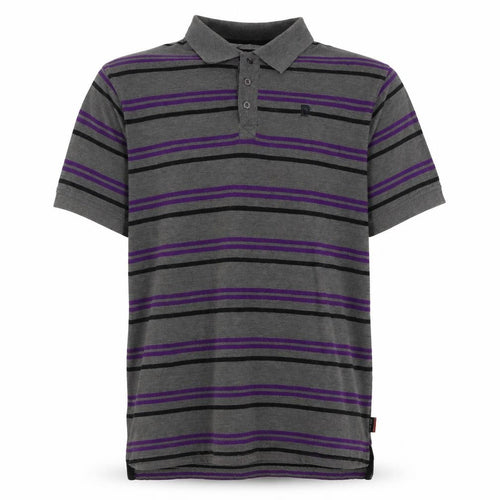 Pierre Cardin Men's Grey Striped Polo Shirt XL