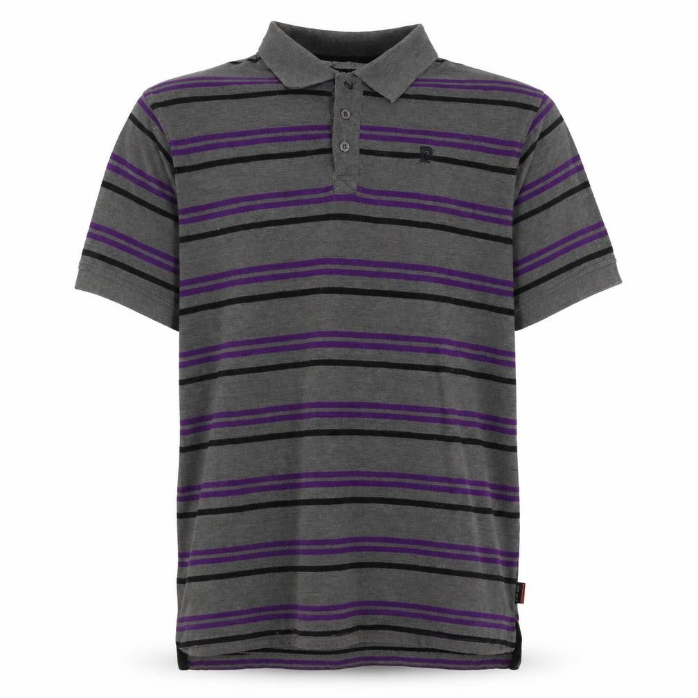 Pierre Cardin Men's Grey Striped Polo Shirt XL