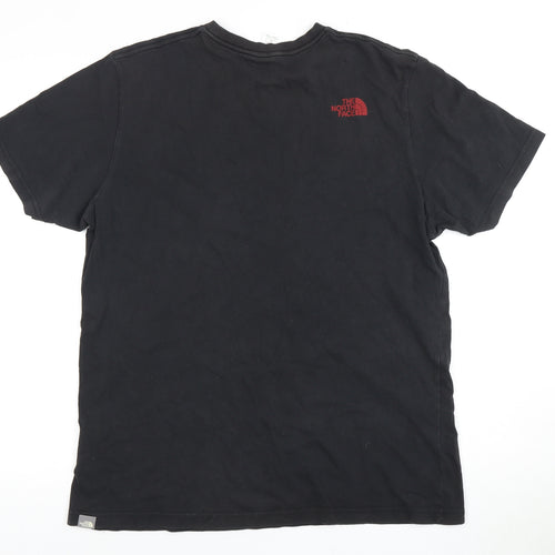 The North Face Men's Black L T-Shirt, Logo, Crew Neck