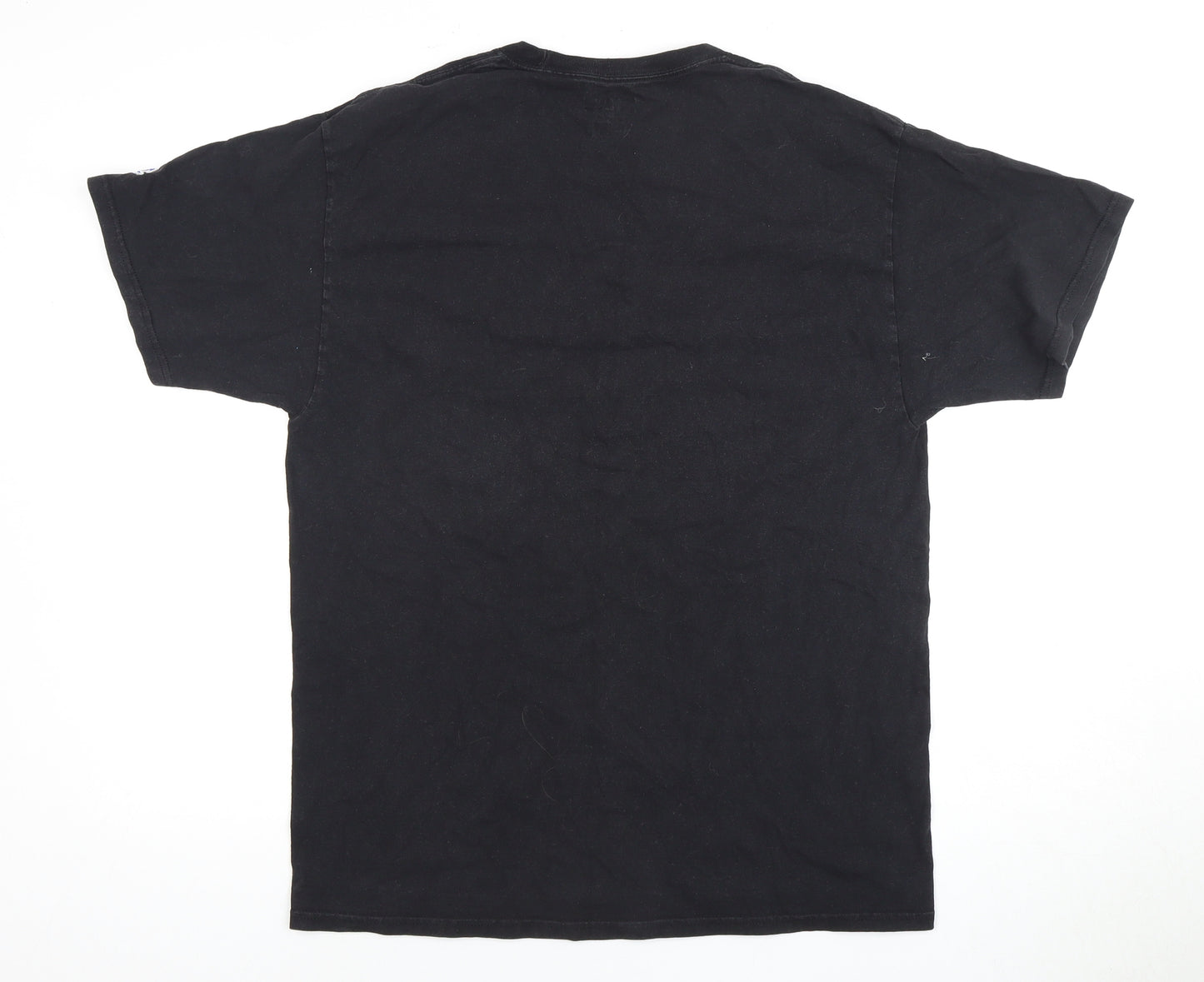 Champion Men's Black College T-Shirt Size L with Logo
