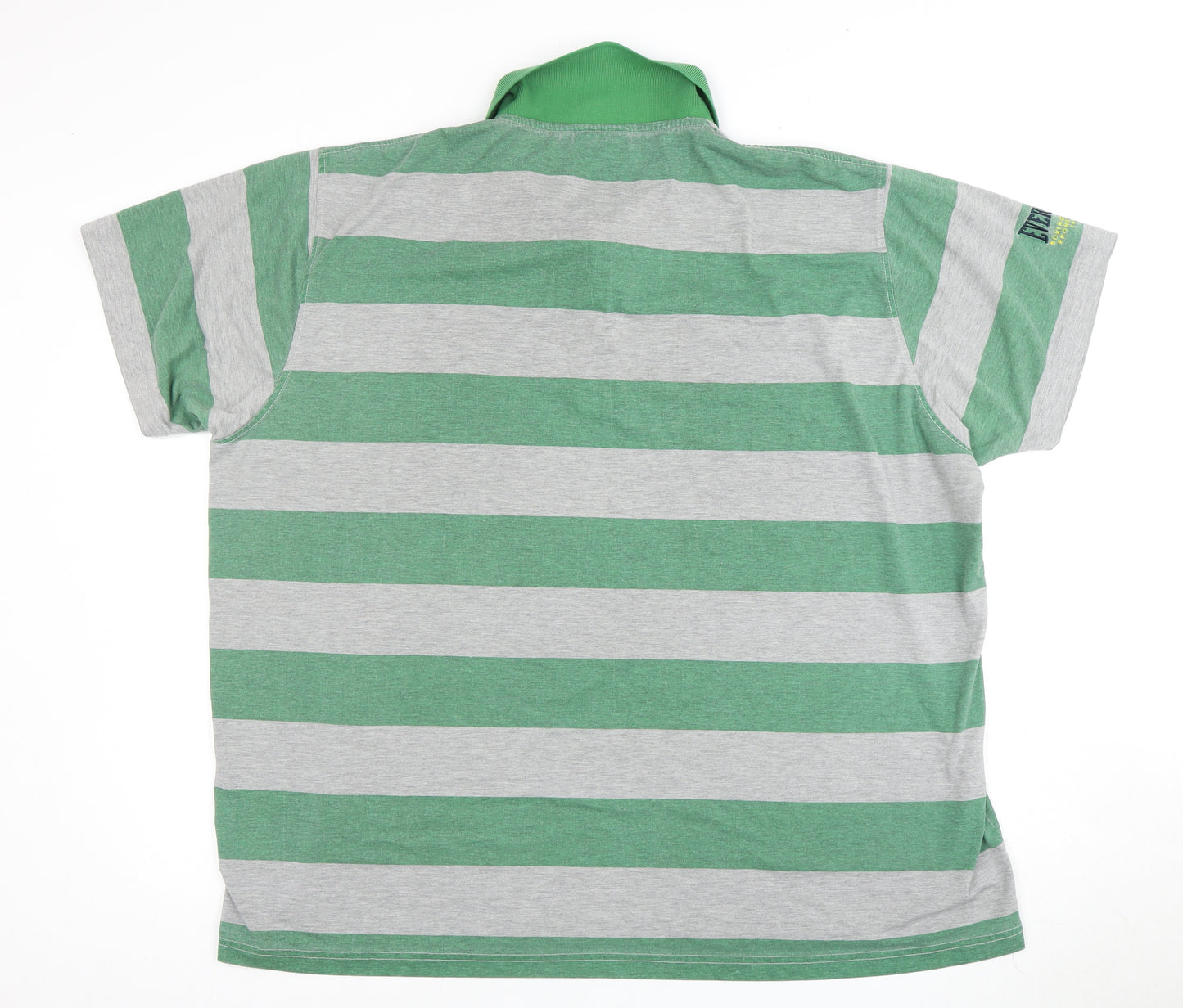 Everlast Men's Green Striped Polo, 2XL, Cotton Classic