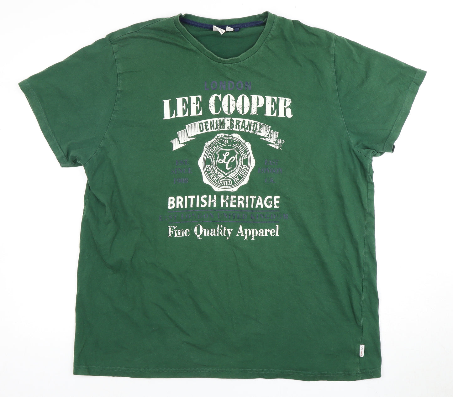 Lee Cooper Men's Green 2XL Graphic T-Shirt