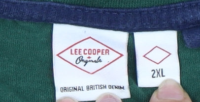 Lee Cooper Men's Green 2XL Graphic T-Shirt
