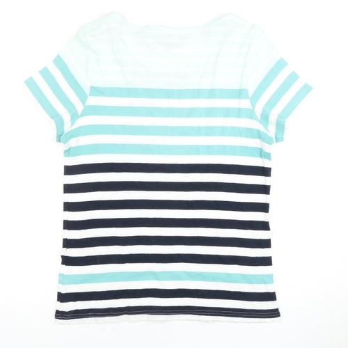 Maine Women's Multicoloured Striped T-Shirt, Size 14