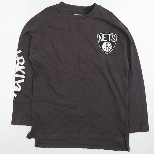 Zara Boys Black Brooklyn Nets Long Sleeve T-Shirt 9 Years
