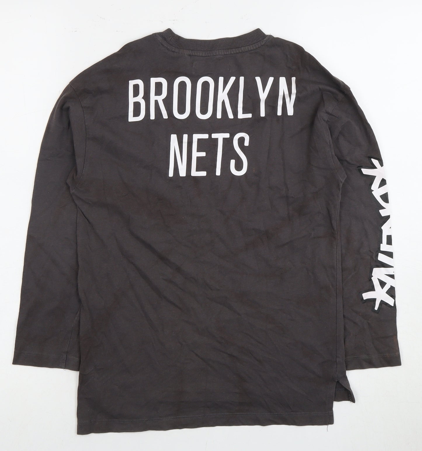 Zara Boys Black Brooklyn Nets Long Sleeve T-Shirt 9 Years
