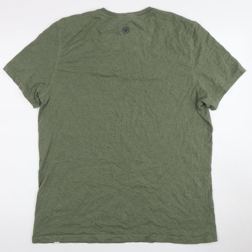 Fat Face Men's Green XL Animal Print T-Shirt